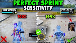 SPRINT SENSITIVITY Guide for Fast Movement  Best sprint Sensitivity  BGMIPUBG Mobile [upl. by Ayila]