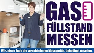 Gasmessgeräte f Gasflaschen in Wohnmobilen Wohnwagen GasflaschenFüllstandskontrolle [upl. by Ahsinelg]