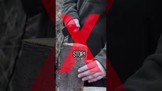 Avoid this mistake using a big Knife or an Axe bushcraft survival camping [upl. by Berger701]