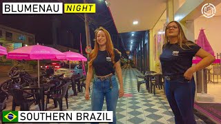 🇧🇷 Blumenau 🇩🇪 Night Walk  The Most German City in Brazil  Southern Brazil 【4K】 [upl. by Kalbli]