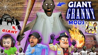 GIANT GRANNY MOD  TINY GRANNY STARTS FIRE FGTEEV Skit  Gameplay [upl. by Arobed]