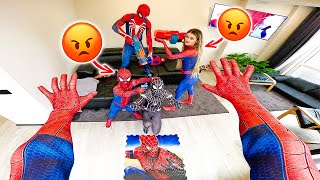 TEAM SPIDERMAN Bros  Making fun of New SPIDERMAN and the SPIDERMOM Scolded US Comedy Skit [upl. by Eohce369]