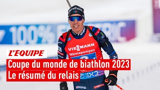 Coupe du monde de biathlon 2023  Les Bleus deuxième du relais les Norvégiens déroulent à Östersund [upl. by Christenson851]