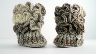 How to Crochet Baby Booties [upl. by Pelaga392]