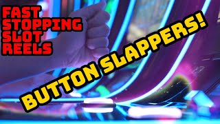 THINK TWICE 🛑 Fast Stopping slot machine reels 🎰 Button amp Screen slappers BEWARE 😱 [upl. by Ellebana]