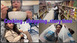 Cooking shopping  story time vlog with the govea sister [upl. by Alleunamme809]