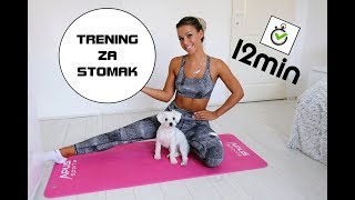 12min TRENING ZA STOMAK  Kućni trening [upl. by Arok513]