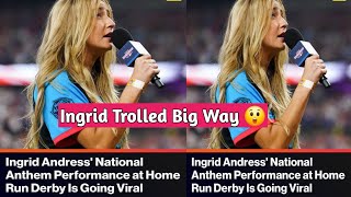 Ingrid Andress National Anthem Performance at Home Run Derby Is Going Viral [upl. by Gale]