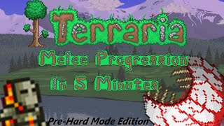 Terraria PreHardmode Melee Progression In 5 Minutes [upl. by Sirraf586]