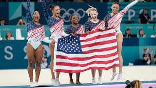 Simone Biles and Team USA win gold in team gymnastics at 2024 Paris Olympics [upl. by Hacker493]