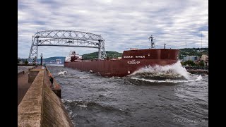 Mesabi Miner VS Lake Superior Plowing out of Duluth with coal August 07 2022 [upl. by Hras]