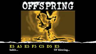 Backing track  Bad Habit  The Offspring LYRICS AND CHORDS [upl. by Nired]