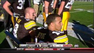 Iowas Tyler Sash and Micah Hyde team up for an interception return for a TD [upl. by Carney]