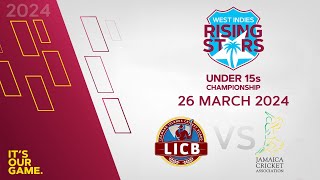 🔴 LIVE U15 Leeward Islands vs Jamaica  CWI Rising Stars Boys U15 50 Over Championships 2024 [upl. by Horvitz401]