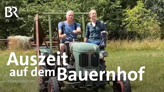 Auszeit auf dem BioBauernhof Glamping Melken amp Traktorfahren  Frankenschau  BR [upl. by Radford]