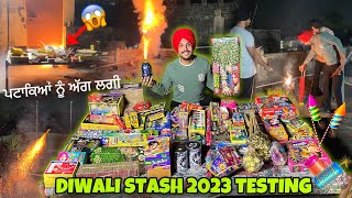 Diwali Stash 2023 Testing Vlog 😱 Skyshot  Chakri  Bijli Bumb  Rocket [upl. by Ailuj]