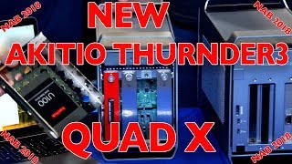 NAB Show 2018 Akitio Thunder3 Quad X RAID Station amp Node Duo [upl. by Lebar854]