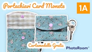 Fantastica idea da vendere o regalare con ritagli di stoffa  1A portachiavi card monetine  DIY [upl. by Aivekal241]