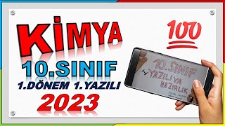 10Sınıf Kimya 1Dönem 1Yazılı 2023 [upl. by Rachael]