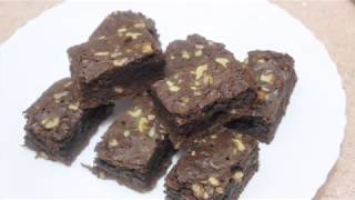 Chocolate Walnut Brownies without OvenEasy Brownie Recipe [upl. by Nayk784]