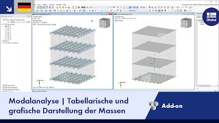 Modalanalyse  Tabellarische und grafische Darstellung der Massen [upl. by Aneled]