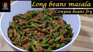 long beans masalablack eyed pea recipescowpea beans frygreen beans recipe [upl. by Kallick]