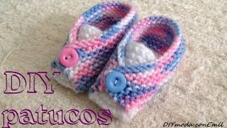 Alpargatas Tejidas a Crochet para Bebé de 0 a 3 meses [upl. by Halac]