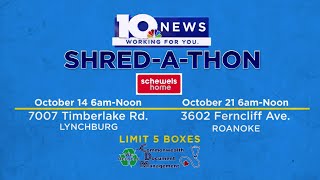 10 News ShredAThon in Roanoke and Lynchburg [upl. by Potash]