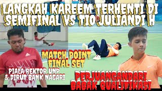 Match Point Final Set 🎾 Tio vs Karem Langkah Kareem terhenti di Semifinal [upl. by Atalee]