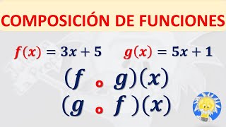 📌 COMPOSICIÓN DE FUNCIONES  FUNCIÓN COMPUESTA f o g  fgx  Juliana la Profe [upl. by Amerak392]