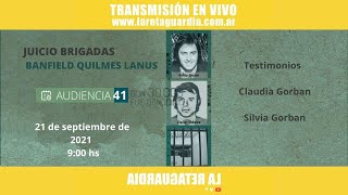 Juicio Brigadas de BanfieldQuilmesLanús día 41 Martes 219 900 hs [upl. by Lesley410]