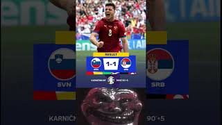 Luka Jovic 😈 cooked Slovenia🇸🇮 shorts euro2024 serbia football [upl. by Allimrac]