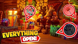 ALL Fortnite Winterfest gifts 2021 OPENED  FREE ITEMS [upl. by Friedman]