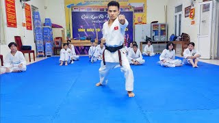 Kỹ thuật căn bản thi lên đai Karate  CLB Karatedo Hà Đông [upl. by Ynez]