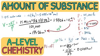 Amount of Substance  Exam Question Walkthrough｜A Level Chemistry AQA [upl. by Erastes]