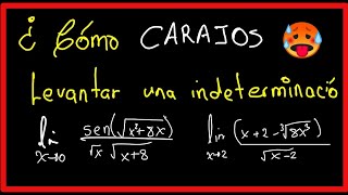 COMO levantar una INDETERMINACIÓN cualquier indeterminación 00 u otra [upl. by Kitti681]