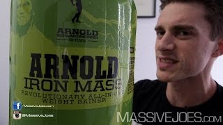 Arnold Series Iron MASS Weight Gainer Protein Powder Supplement Review  MassiveJoescom RAW REVIEW [upl. by Nnywg109]