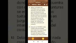 Versículo del día Hebreos 4  12 Miren la Palabra de YAHWEH está viva Está obrando [upl. by Amiel]