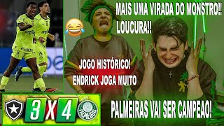 INACREDITÁVEL É O TIME DA VIRADA REAÇOES GRINGAS AO BOTAFOGO 3X4 PALMEIRAS COM SHOW DO ENDRICK [upl. by Acim]