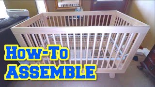 Babyletto Hudson 3in1 Convertible Crib ASSEMBLY  UNBOXING [upl. by Esenahs]