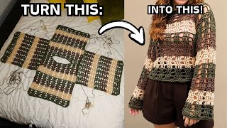 Crochet Mesh Sweater Top Tutorial I Brunaticality Crochet [upl. by Jorge524]