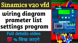 How to Set Parameters on Siemens V20 Drive  sinamics v20 drive wiring setting in hindi [upl. by Hollander]