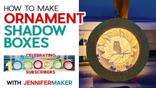 DIY Paper Ornament Shadowboxes to Celebrate 1 MILLION SUBSCRIBERS [upl. by Annuahs]