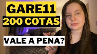 CHEGUEI EM 200 COTAS DO GARE11 QUANTO GANHO DE DIVIDENDOS TODO MÊS VALE A PENA INVESTIR [upl. by Nohsad]