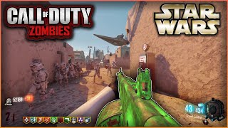 Star Wars  Attack of the Way TOO DAMN FAST Zombies NEW BO3 Custom Map [upl. by Garrik948]