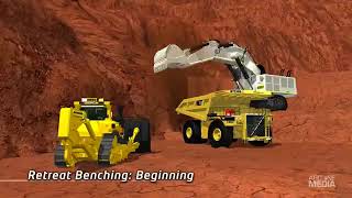 Mining Animation 2012 Double Benching liebherr [upl. by Onivag]