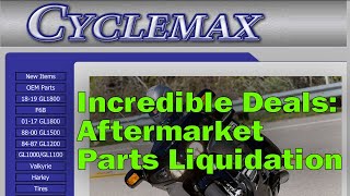 Tons of discounted Goldwing accessories being liquidated  exCyclemax inventory [upl. by Rediah]