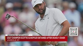 Scottie Scheffler detained after deadly crash [upl. by Gardener]