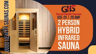 Morgan from Good Health Saunas walks through the 2 person Hybrid Series Infrared Sauna [upl. by Nishom310]