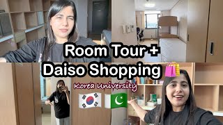 🇰🇷🇵🇰My Korean University Dorm Tour  Daiso Shopping🛍️ [upl. by Yelssew]